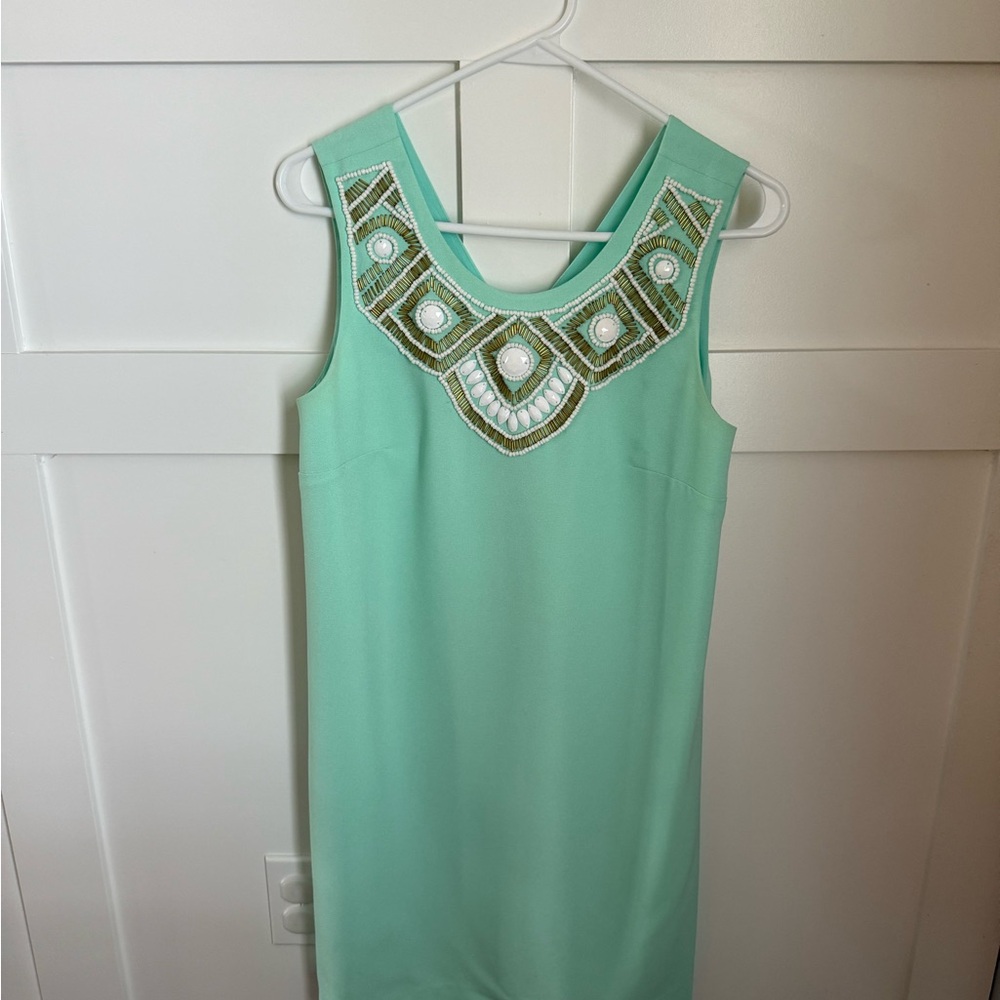 Lilly Pulitzer Green Embellished Cut Out Mini Dress